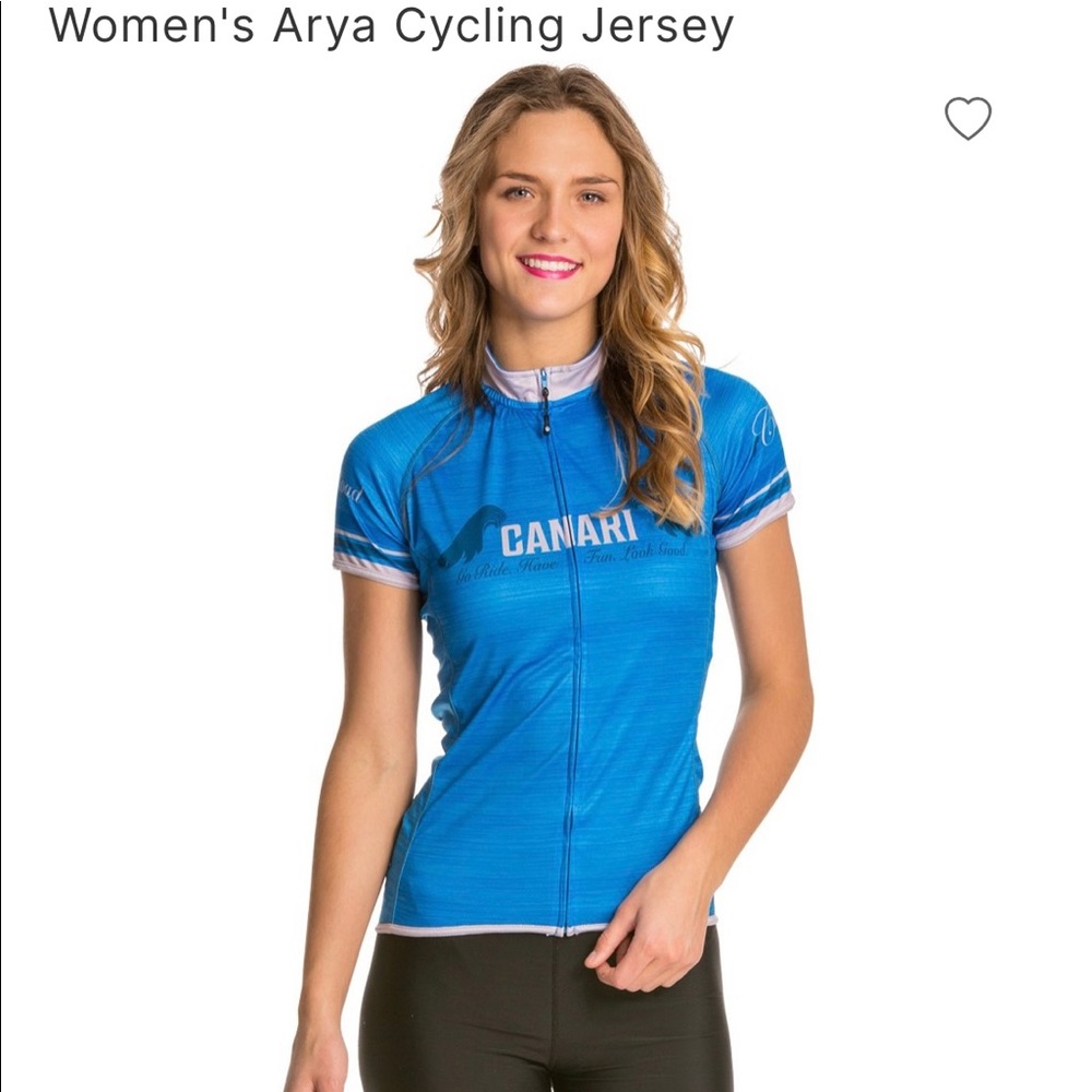 Canari Women’s size small ARYA Jersey Breakaway Blue biking top